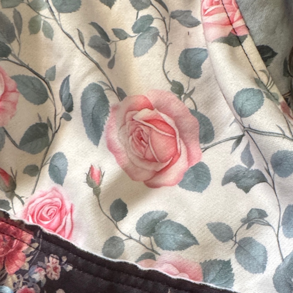 Current mood Dolls Kill Floral Hooded patchwork hoodie sweatshirt Jacket large - Picture 3 of 6